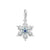 Charm Pendant Snowflake With Blue Stones