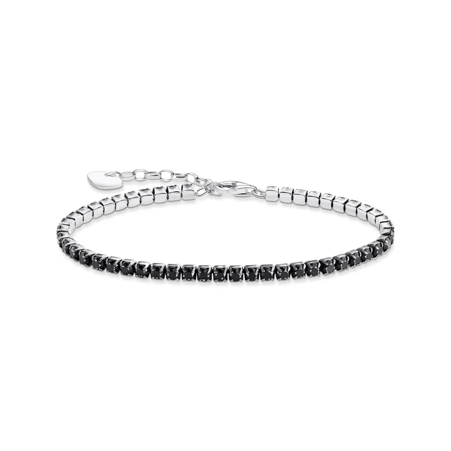 Tennis Bracelet With Black Zirconia