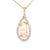 Natural Crystal Opal & Diamond Pendant