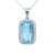 Natural Aquamarine & Diamond Pendant