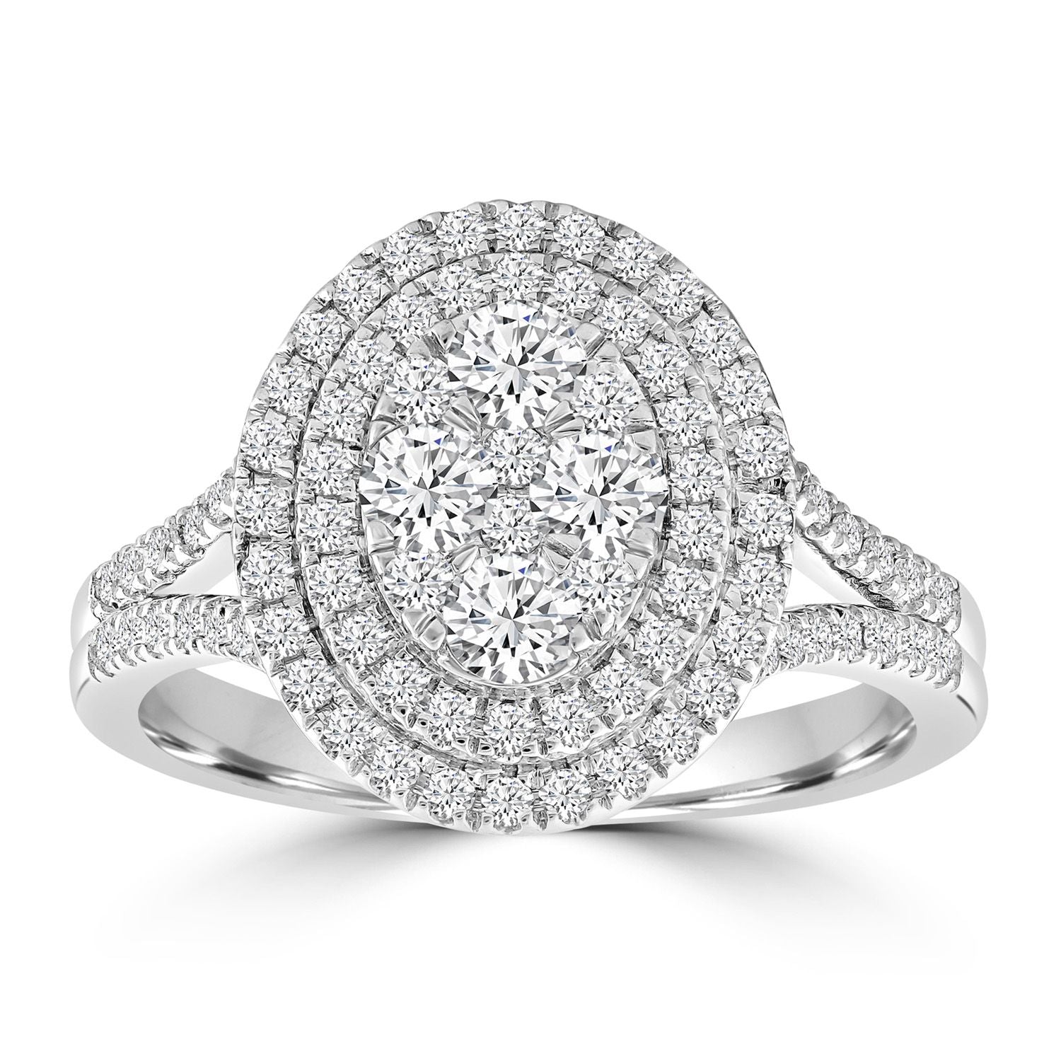 Double Halo Diamond Ring