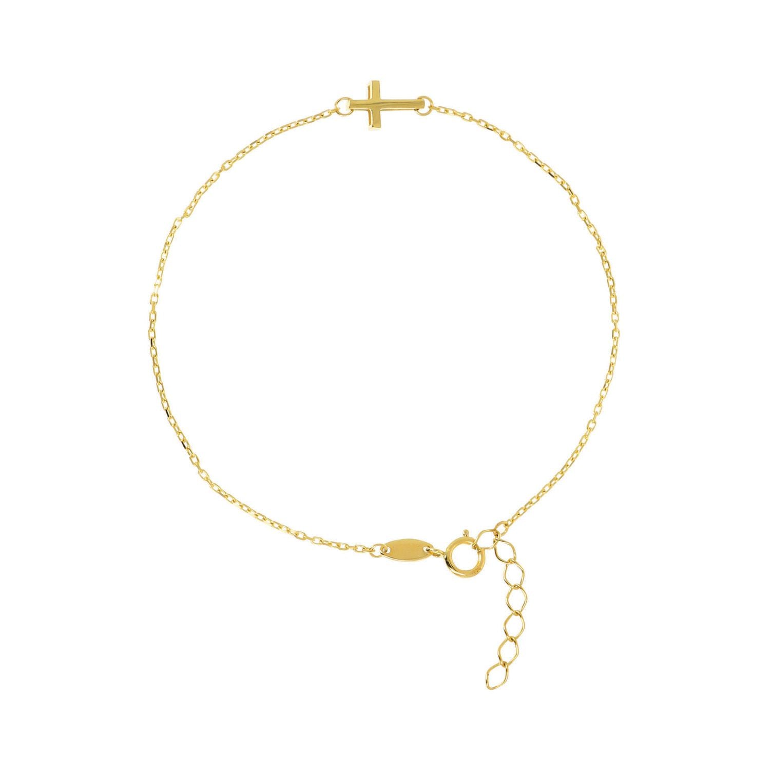 Fine Cross Bracelet